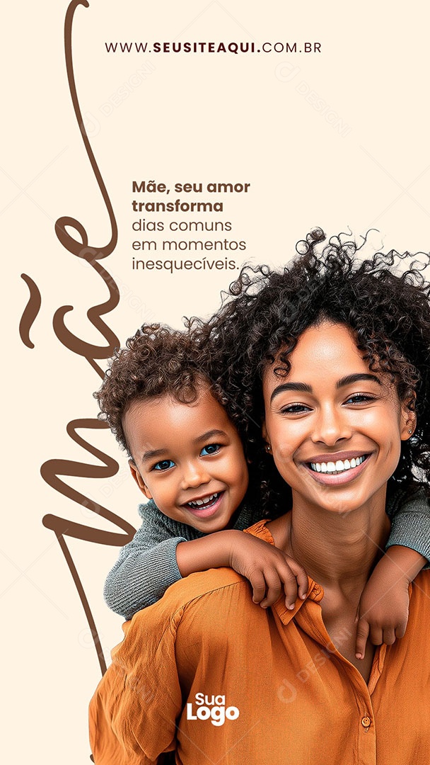 Story Dia das Mães Seu Amor Transforma Social Media PSD Editável