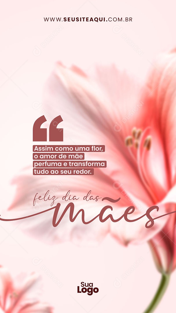 Story Feliz Dia das Mães Social Media PSD Editável