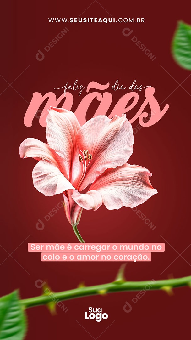 Story Feliz Dia das Mães Social Media PSD Editável