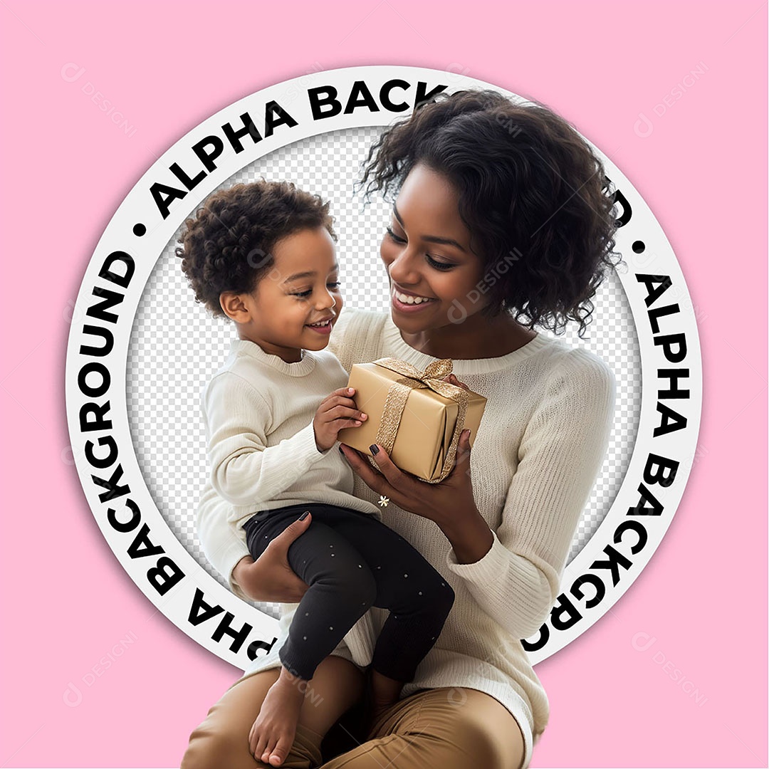 Ilustração 3D Mãe e Filho Para Composição PSD