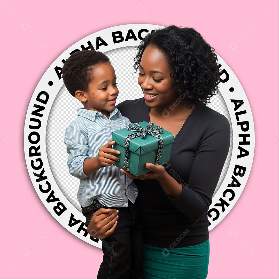 Ilustração 3D Mãe e Filho Para Composição PSD