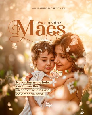 Feliz Dia das Mães Social Media PSD Editável