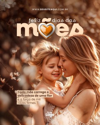 Feliz Dia das Mães Social Media PSD Editável