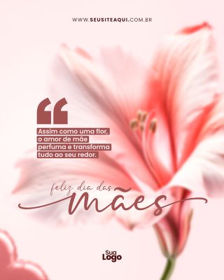 Feliz Dia das Mães Social Media PSD Editável