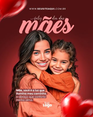 Feliz Dia das Mães Social Media PSD Editável
