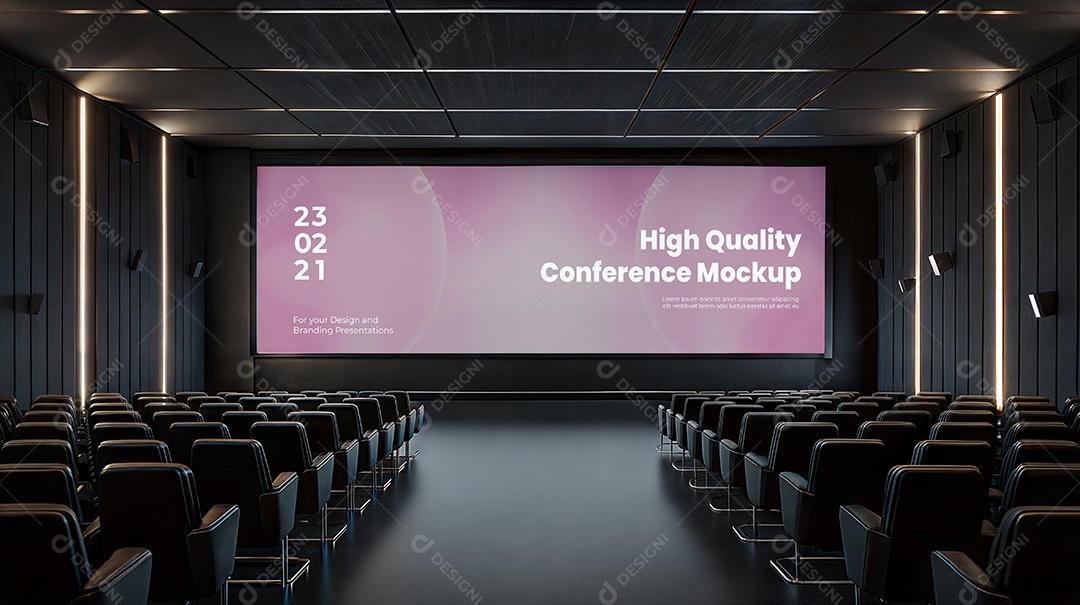 Espaço de Conferência PSD Editável Mockup