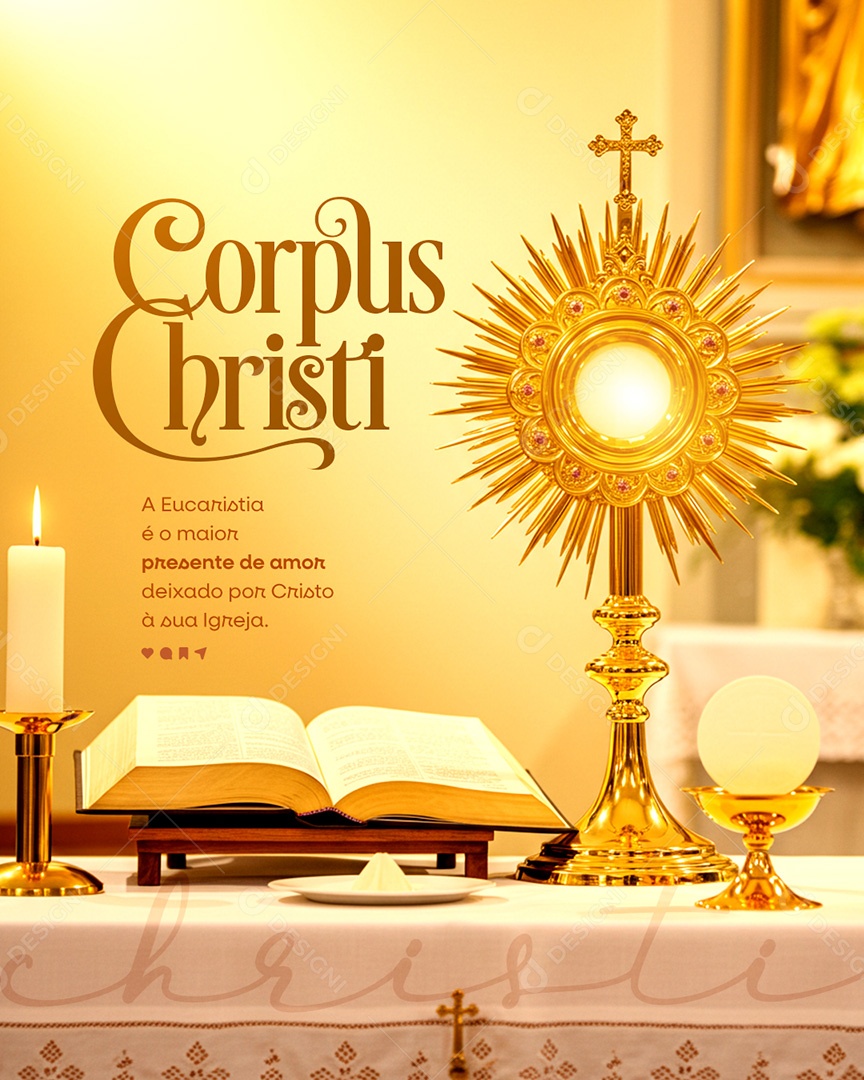 Dia de Corpus Christi 19 de Junho Social Media PSD Editável