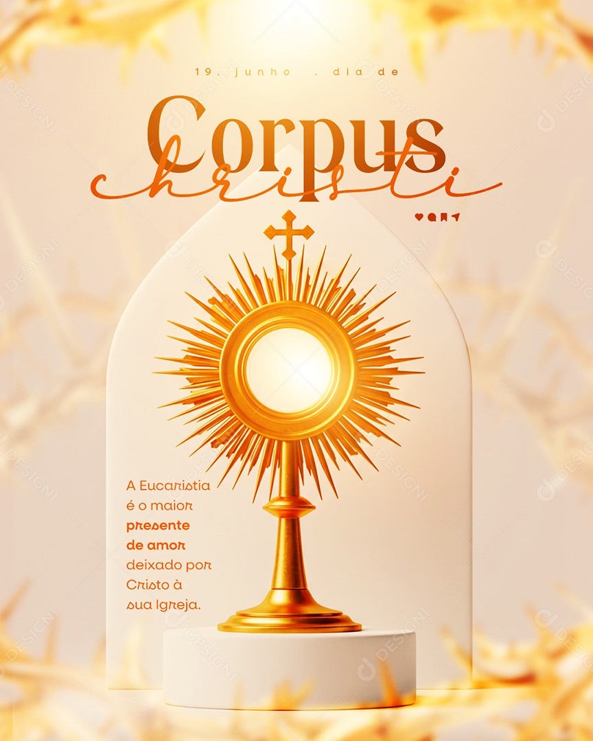Dia de Corpus Christi 19 de Junho Social Media PSD Editável