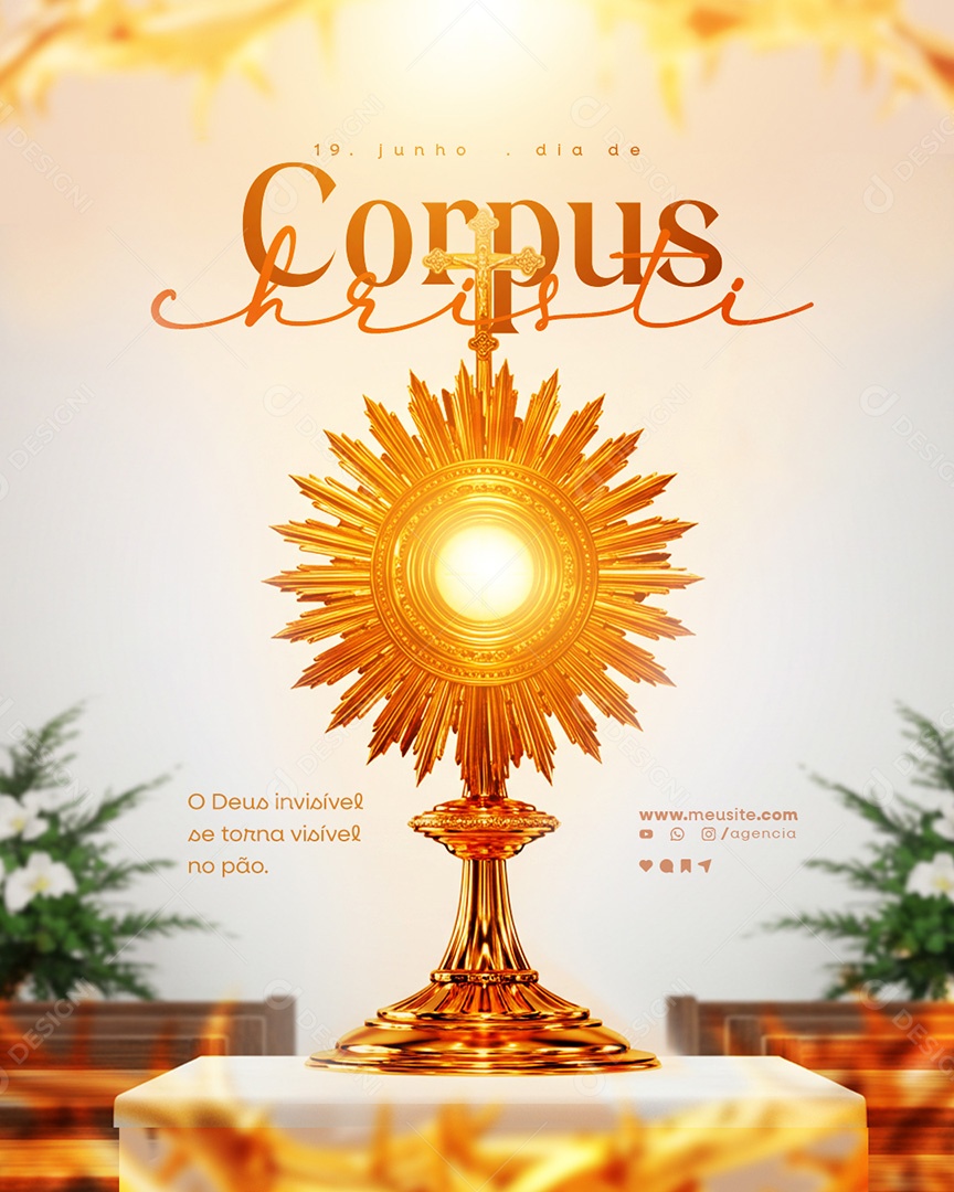 Dia de Corpus Christi 19 de Junho Social Media PSD Editável