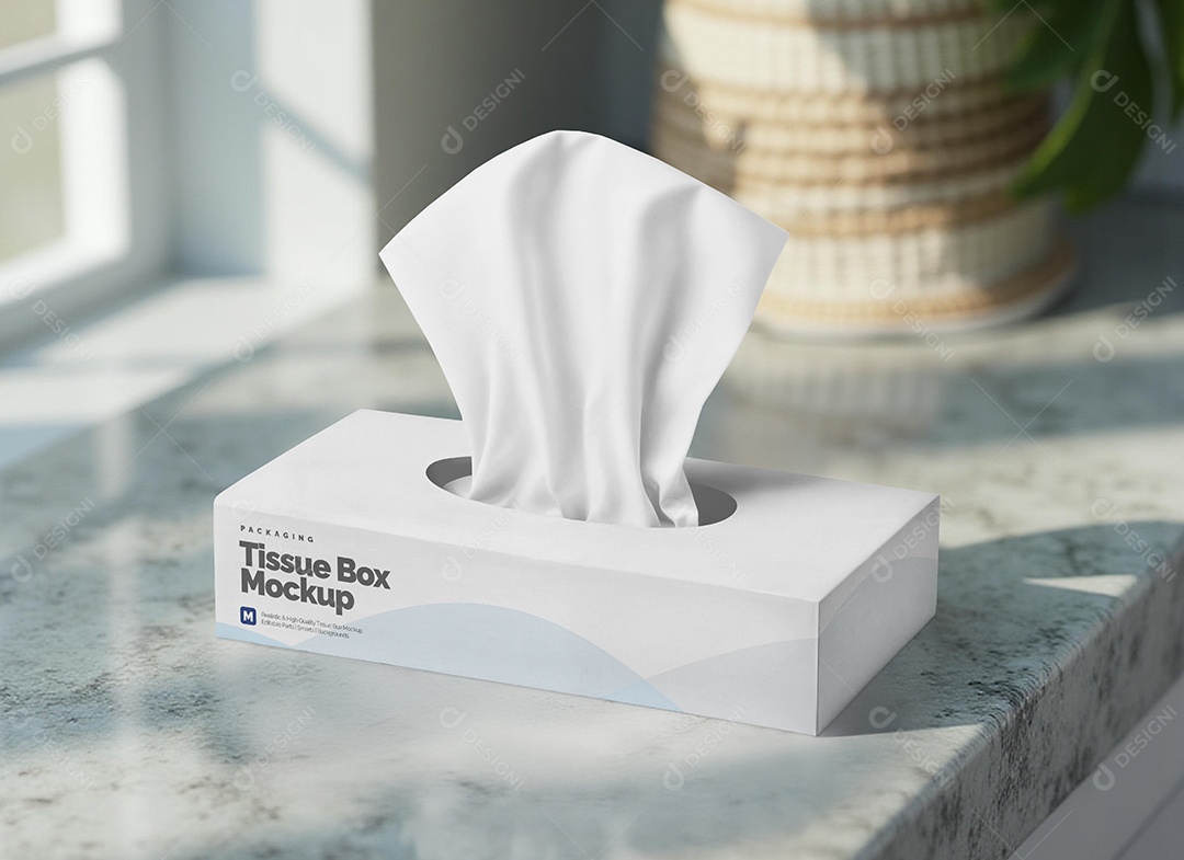 Mockup Embalagem de Lenço PSD Editável