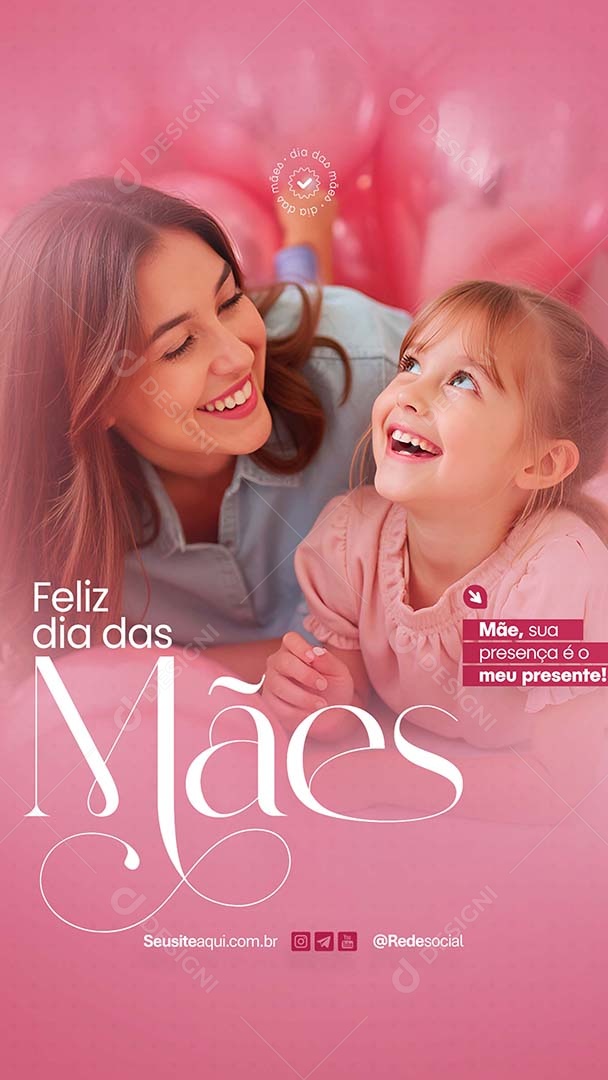 Story Feliz Dia das Mães 11 de Maio Social Media PSD Editável