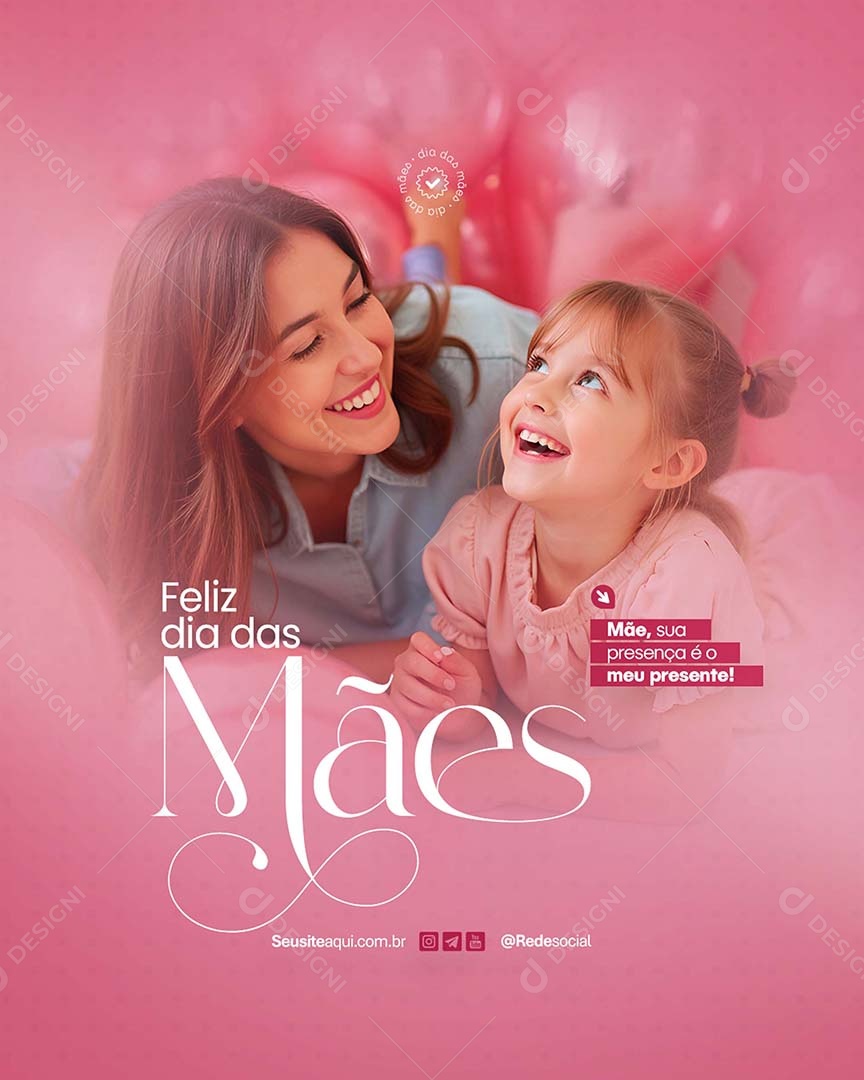 Feliz Dia das Mães 11 de Maio Social Media PSD Editável