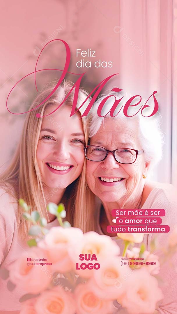 Story Feliz Dia das Mães 11 de Maio Social Media PSD Editável