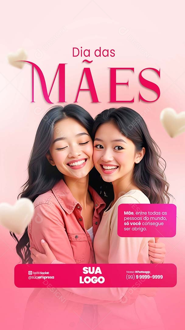 Story Feliz Dia das Mães 11 de Maio Social Media PSD Editável