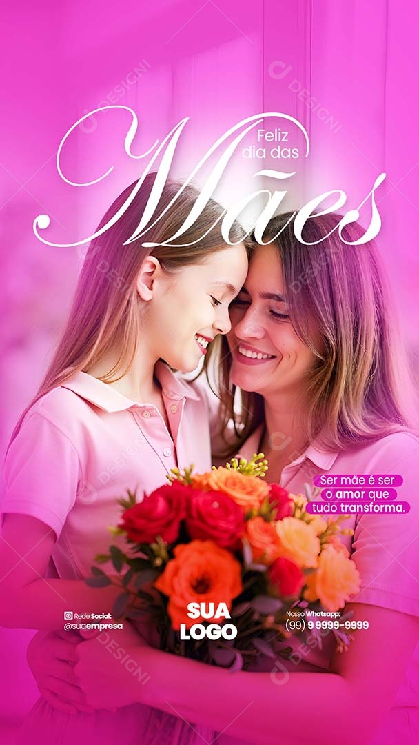 Story Feliz Dia das Mães 11 de Maio Social Media PSD Editável