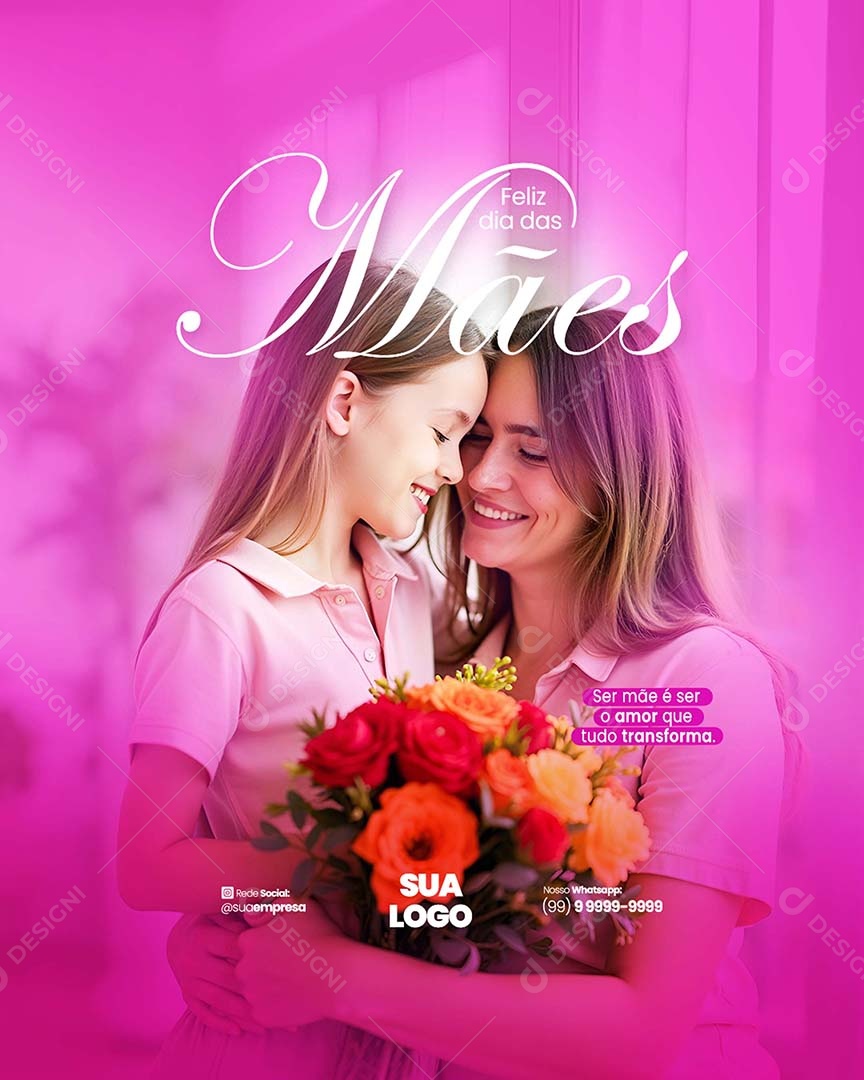 Feliz Dia das Mães 11 de Maio Social Media PSD Editável