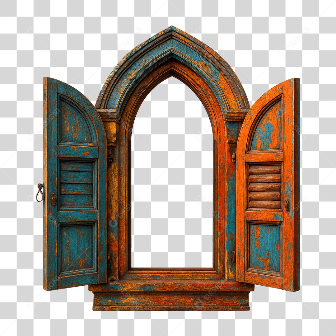 Janela Decorativa de Festa Junina PNG Transparente