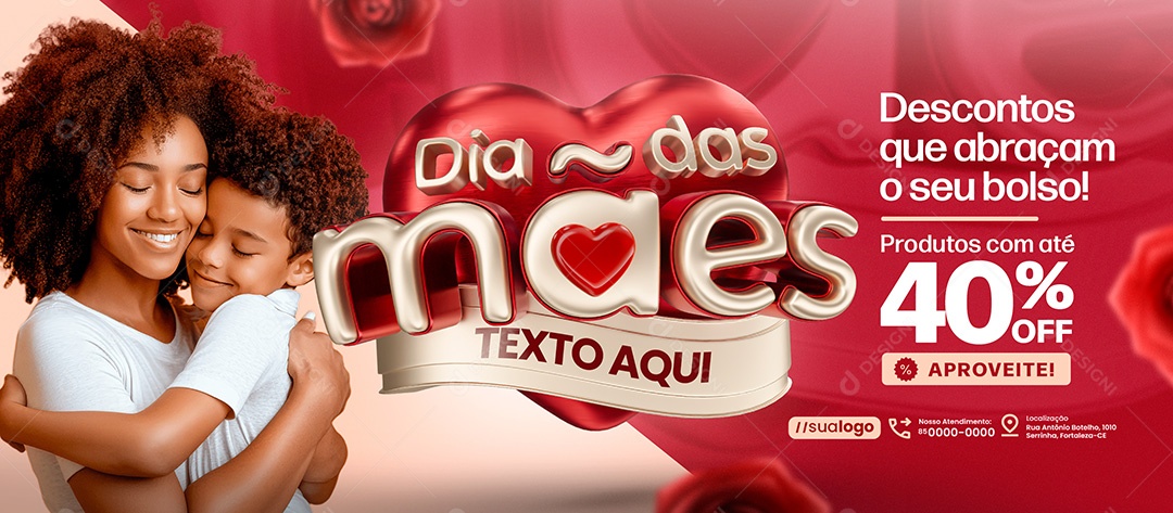 Banner Dia das Mães Eletrodomésticos Descontos Social Media PSD Editável