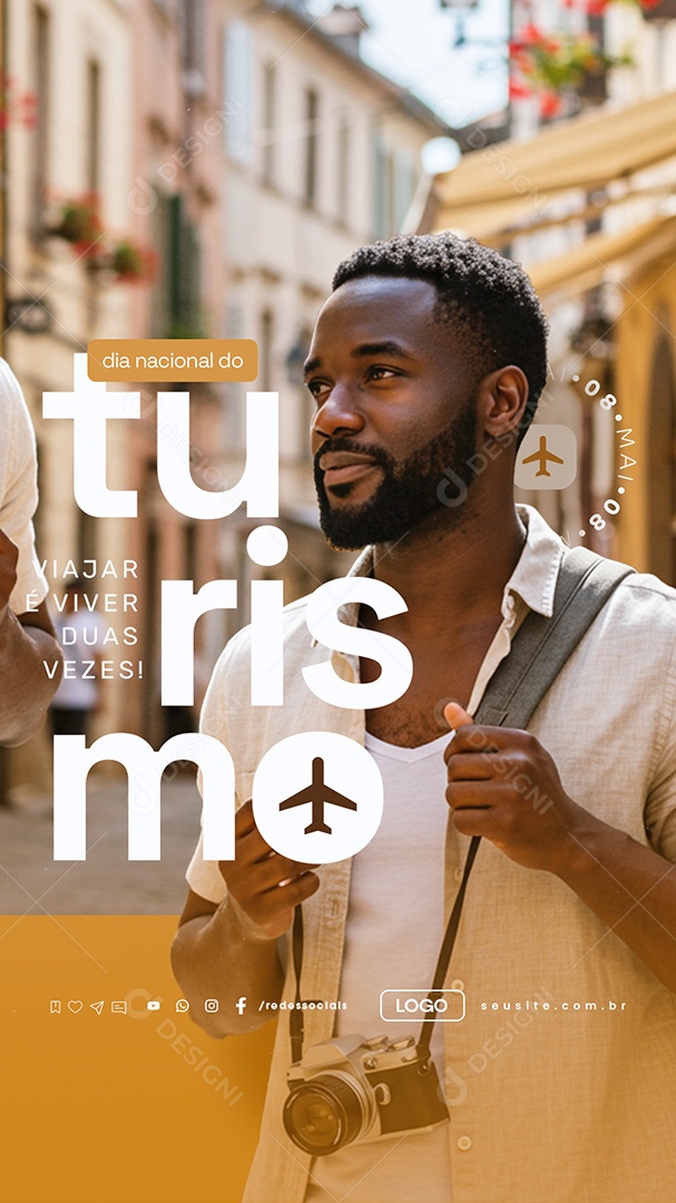 Story Dia Nacional do Turismo 08 de Maio Social Media PSD Editável