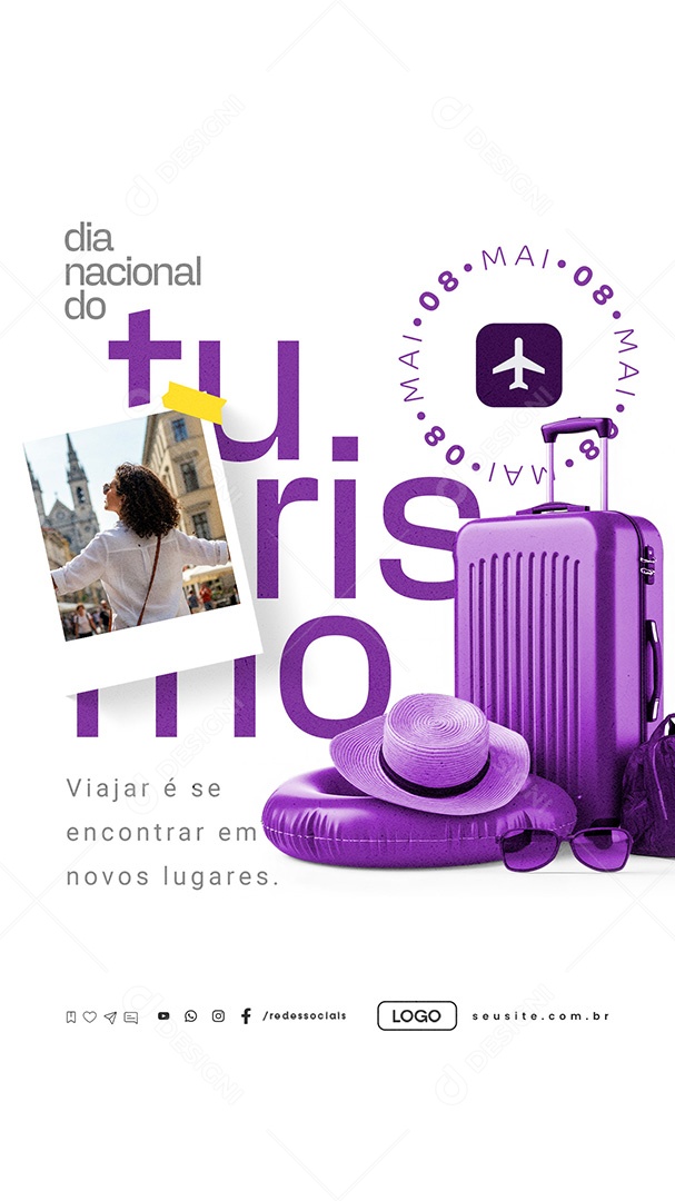 Story Dia Nacional do Turismo 08 de Maio Social Media PSD Editável