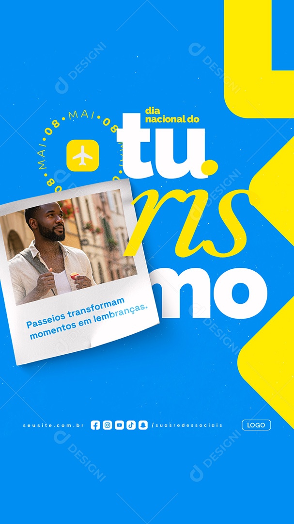 Story Dia Nacional do Turismo 08 de Maio Social Media PSD Editável