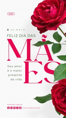 Story Feliz Dia das Mães 11 de Maio Social Media PSD Editável