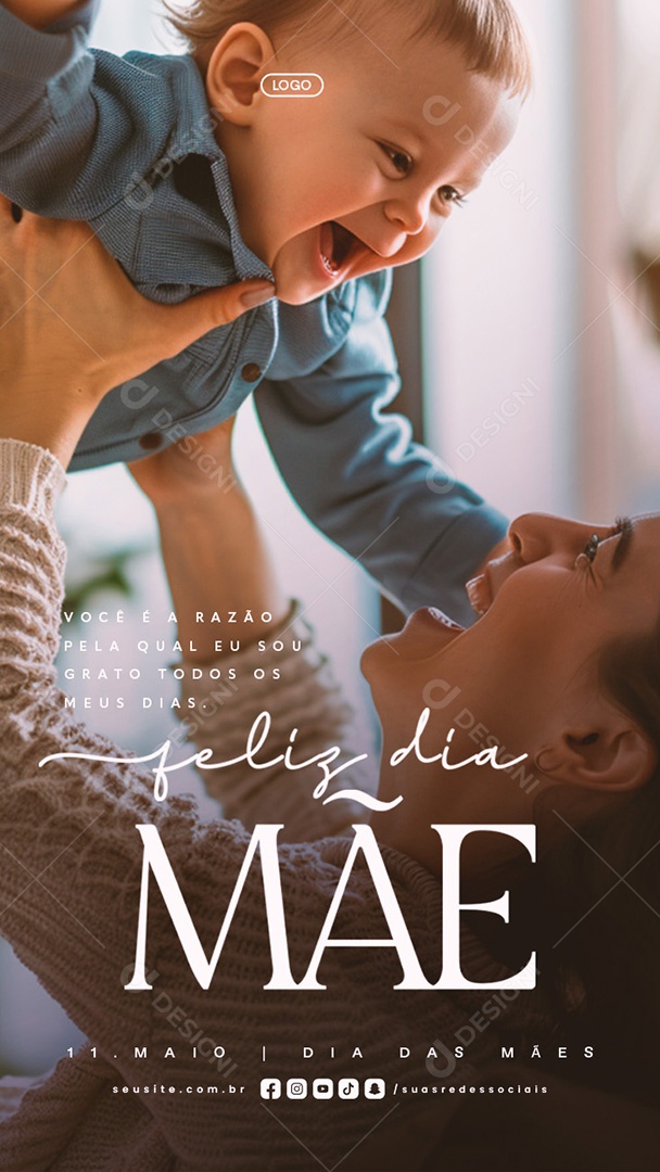 Story Feliz Dia das Mães 11 de Maio Social Media PSD Editável