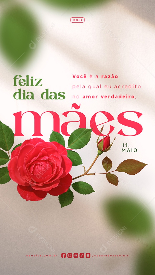 Story Feliz Dia das Mães 11 de Maio Social Media PSD Editável