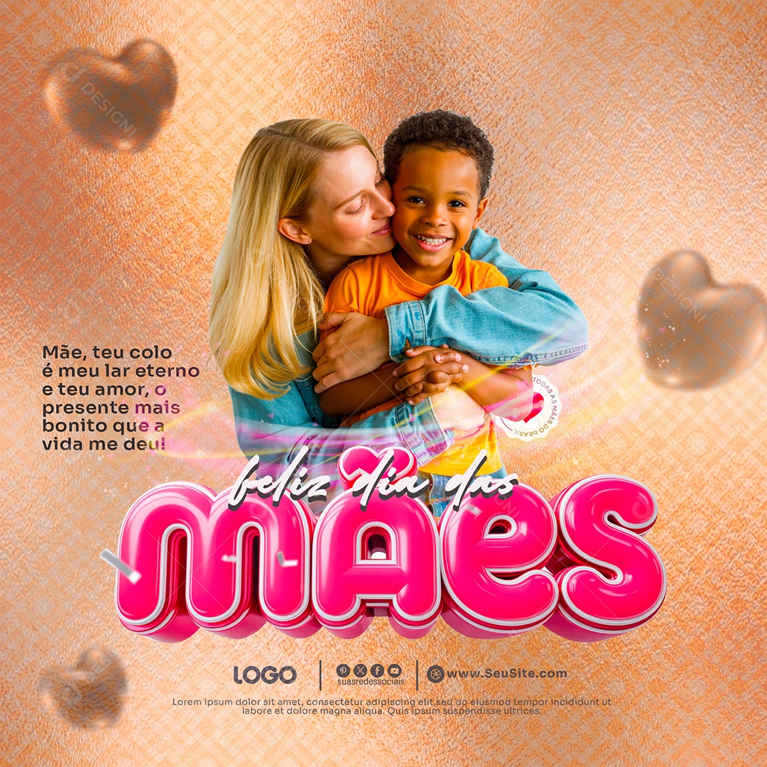 Feliz Dia das Mães 11 de Maio Social Media PSD Editável