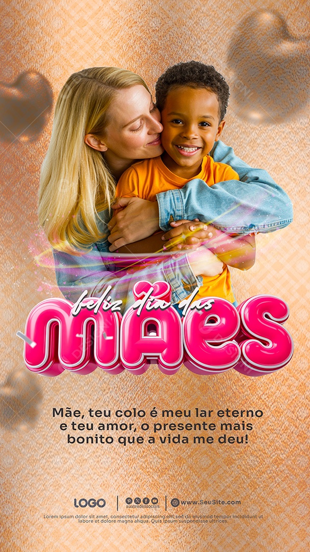 Story Feliz Dia das Mães 11 de Maio Social Media PSD Editável
