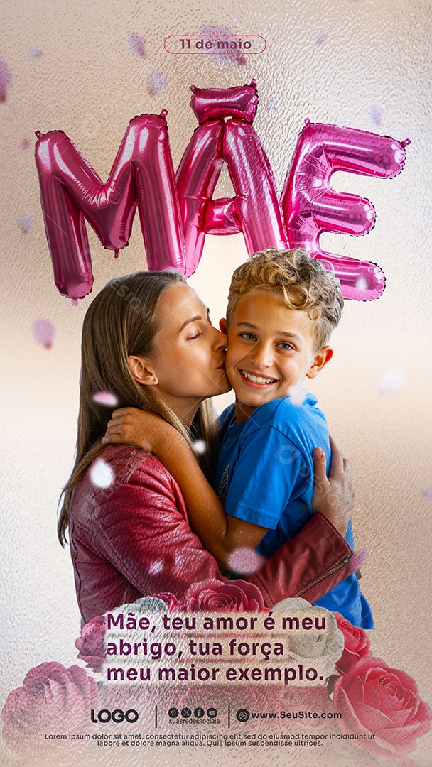 Story Feliz Dia das Mães 11 de Maio Social Media PSD Editável