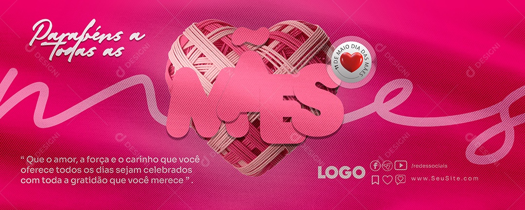 Banner Feliz Dia das Mães 11 de Maio Social Media PSD Editável