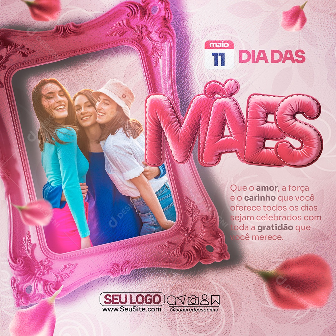 Feliz Dia das Mães 11 de Maio Social Media PSD Editável