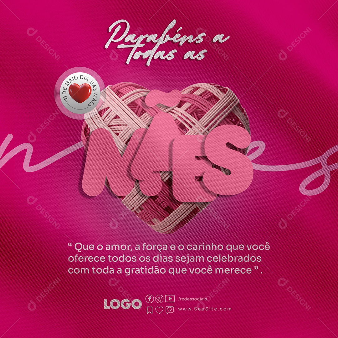 Feliz Dia das Mães 11 de Maio Social Media PSD Editável