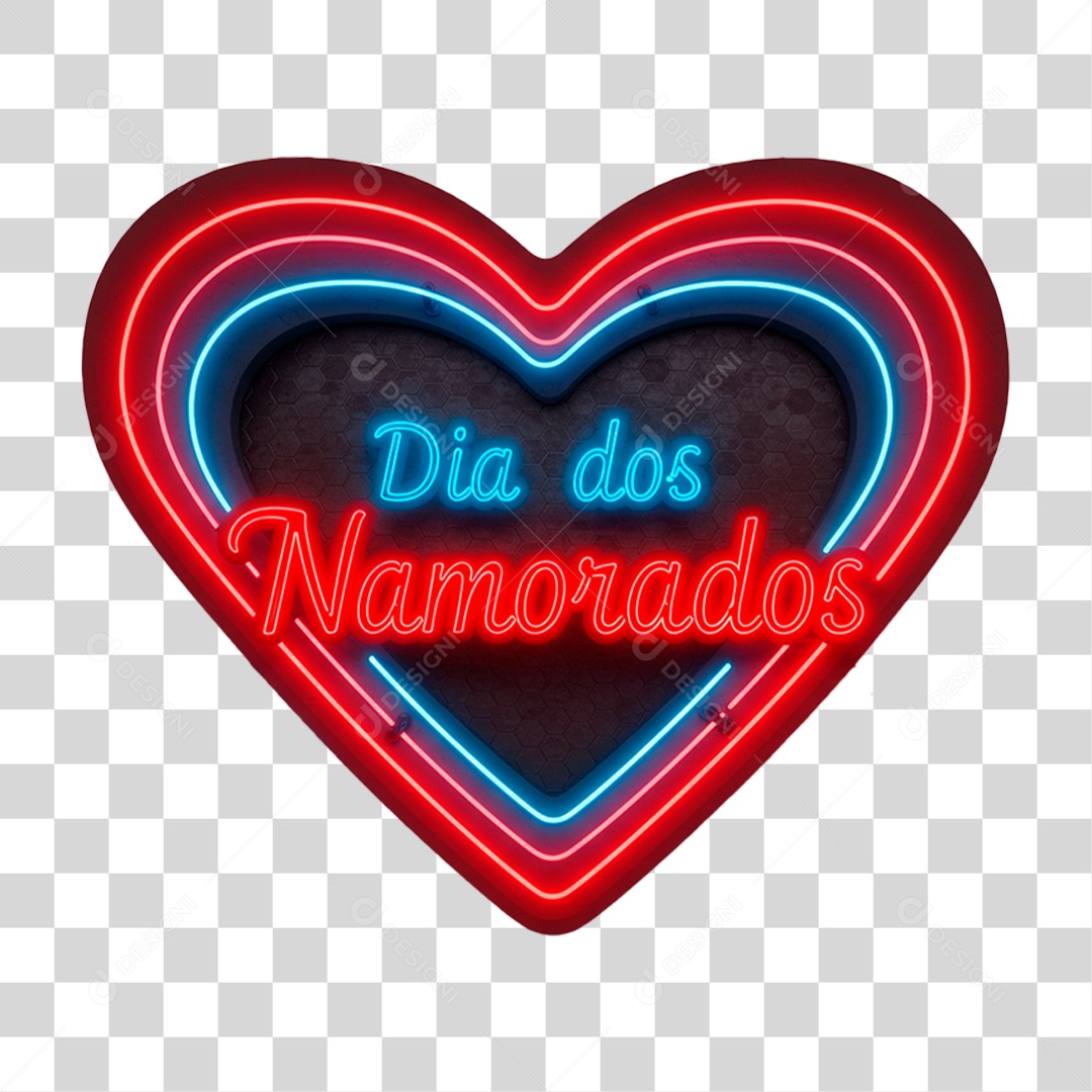 Selo 3D Dia dos Namorados PNG Transparente