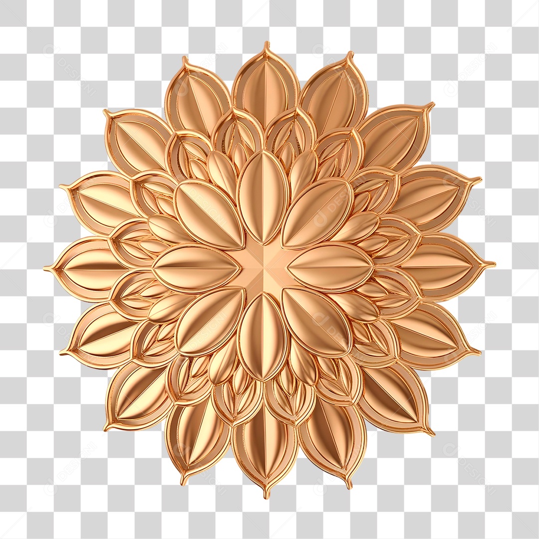 Flor de Ouro PNG Transparente