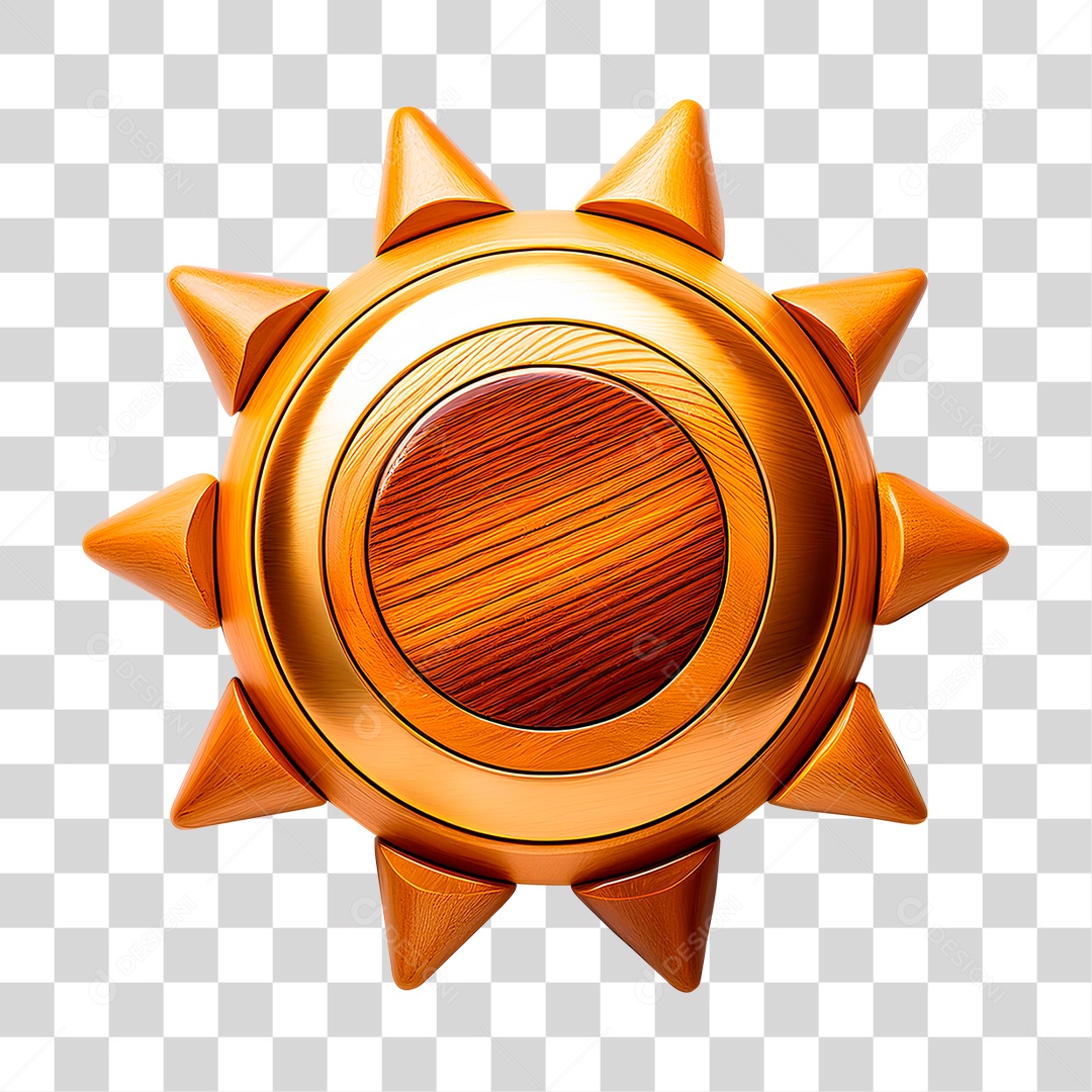 Sol Dourado PNG Transparente