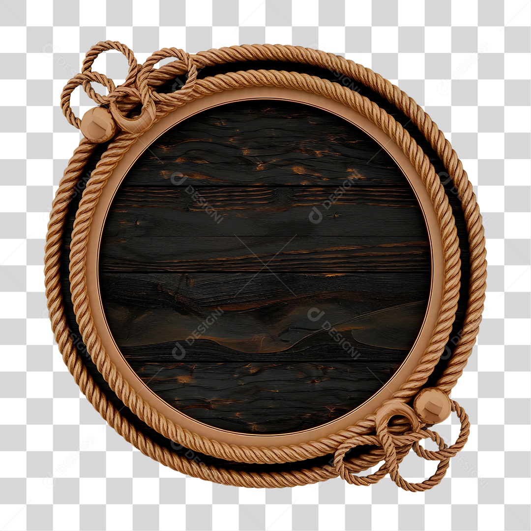 Círculo 3D com Tema Sertanejo PNG Transparente