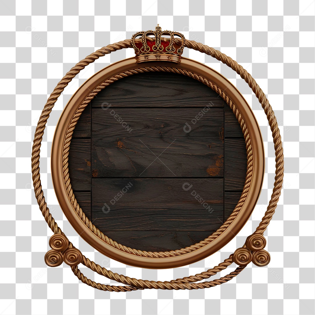 Círculo 3D com Tema Sertanejo PNG Transparente