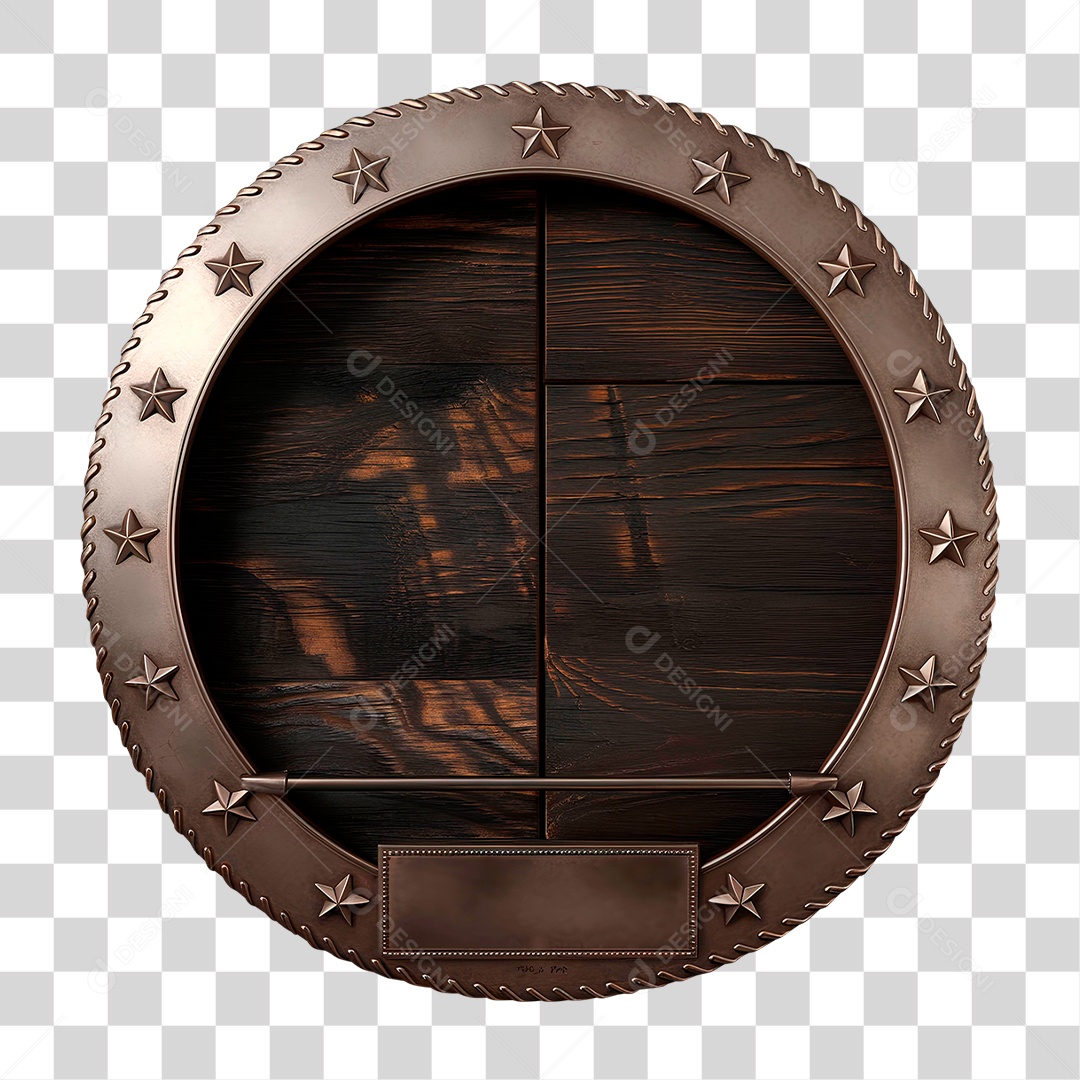 Círculo 3D com Tema Sertanejo PNG Transparente