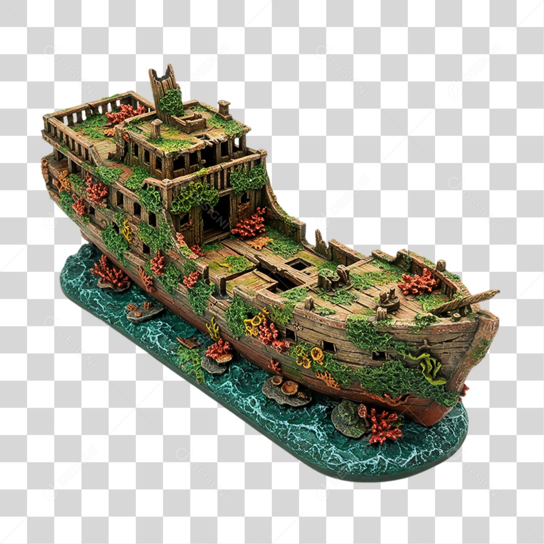 Barco de Enfeite PNG Transparente