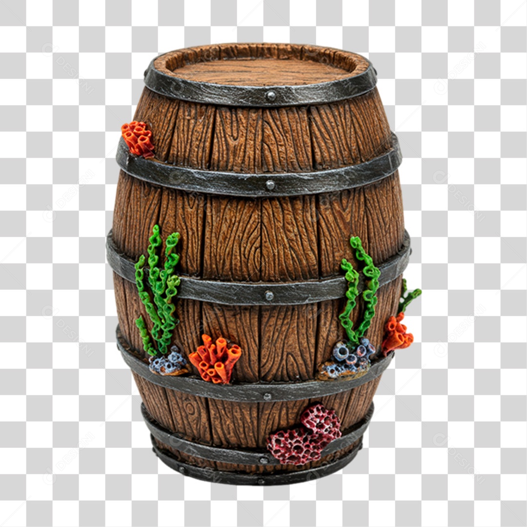 Barril de Enfeite PNG Transparente