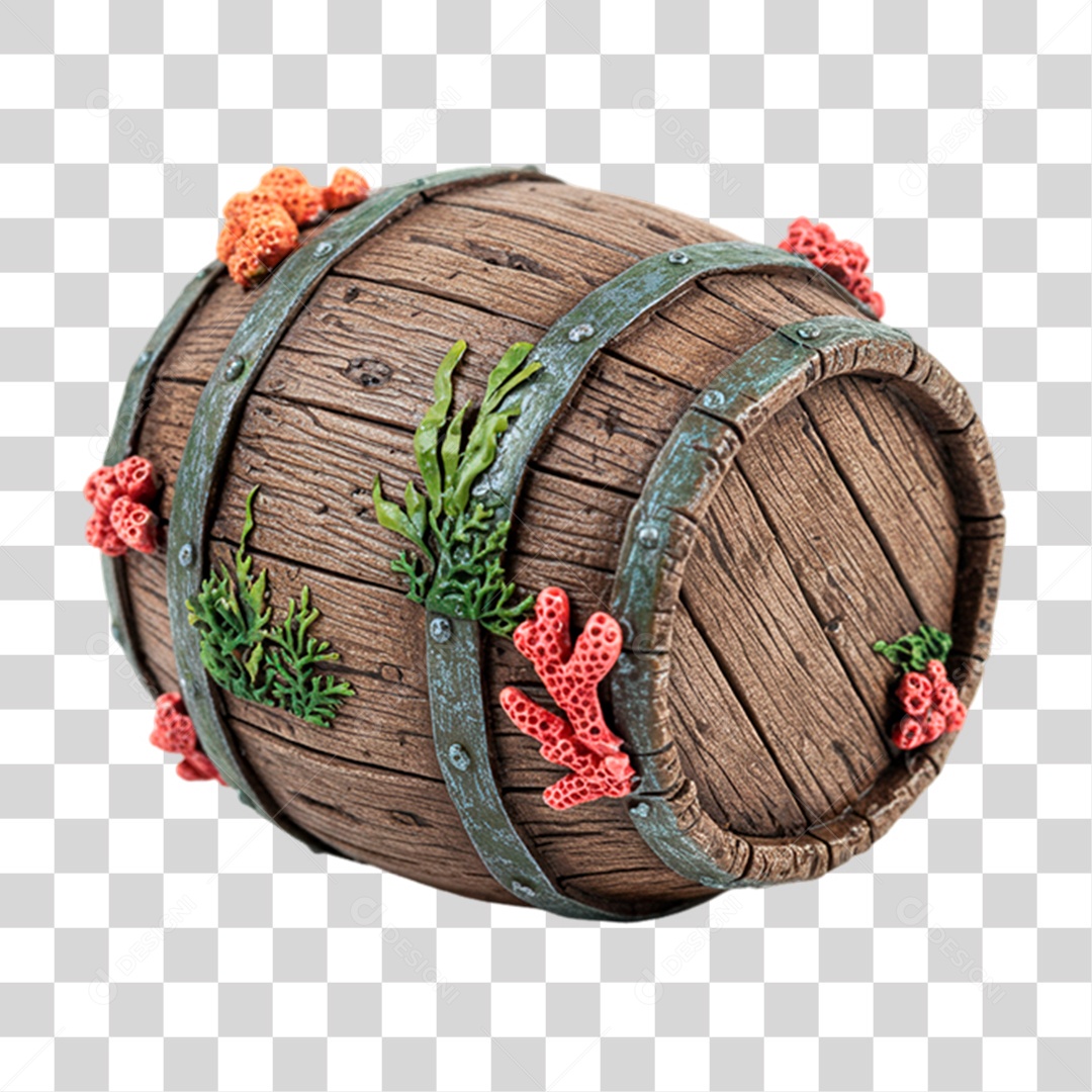 Barril de Enfeite PNG Transparente