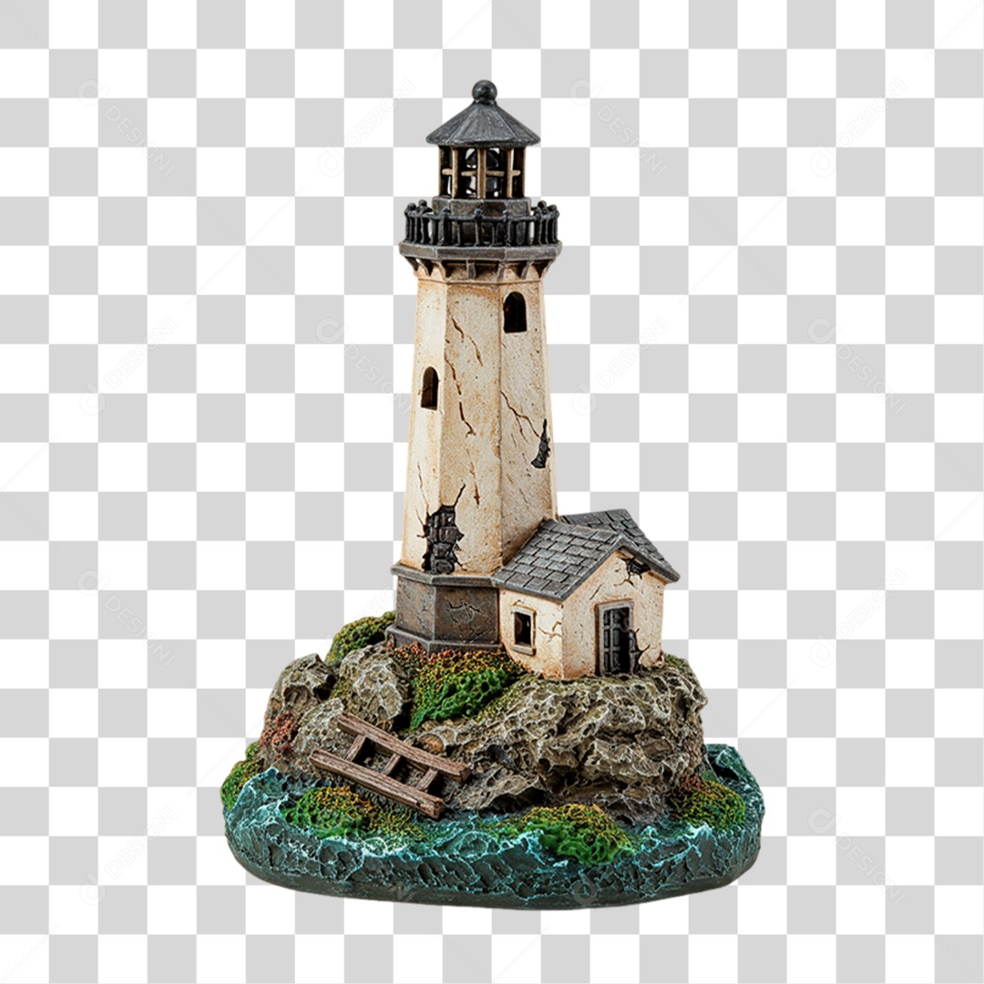 Farol Colina de Enfeite PNG Transparente