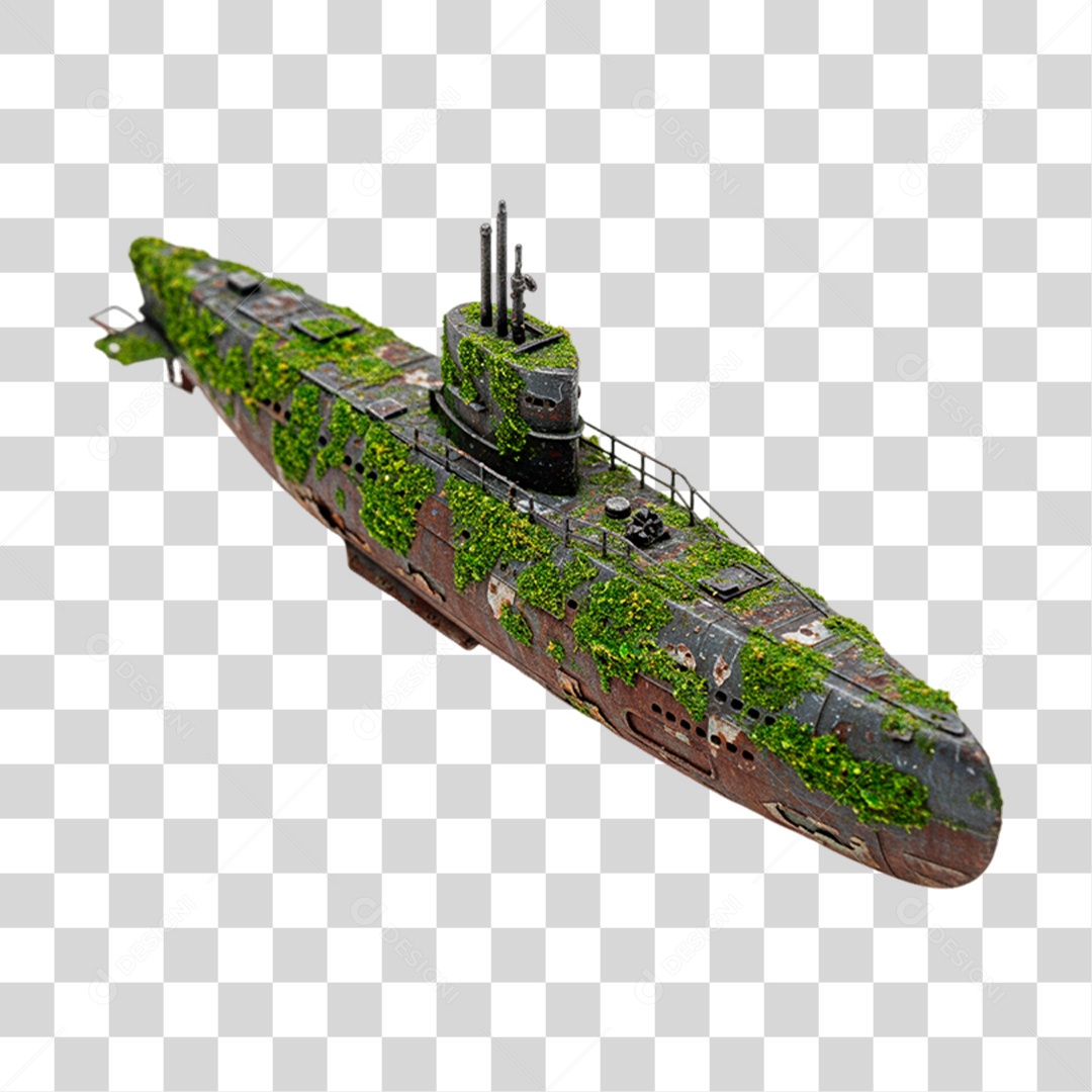 Submarino de Enfeite PNG Transparente