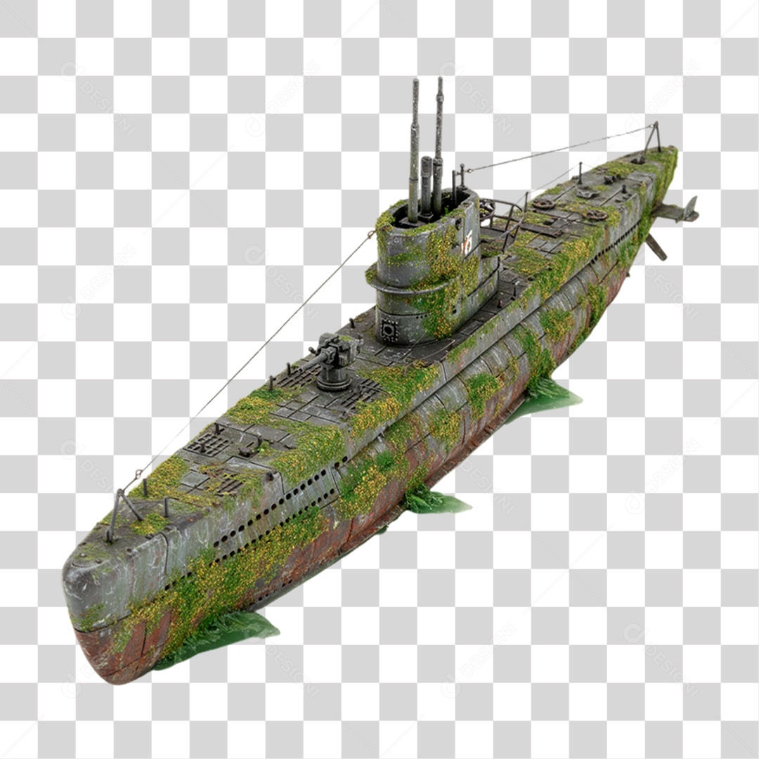 Submarino de Enfeite PNG Transparente