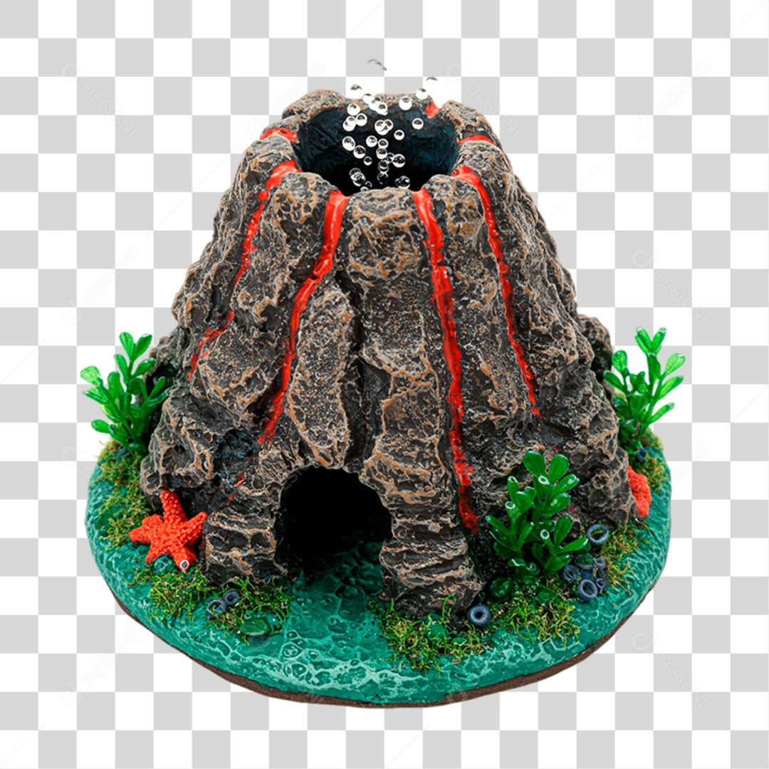 Vulcão de Enfeite PNG Transparente