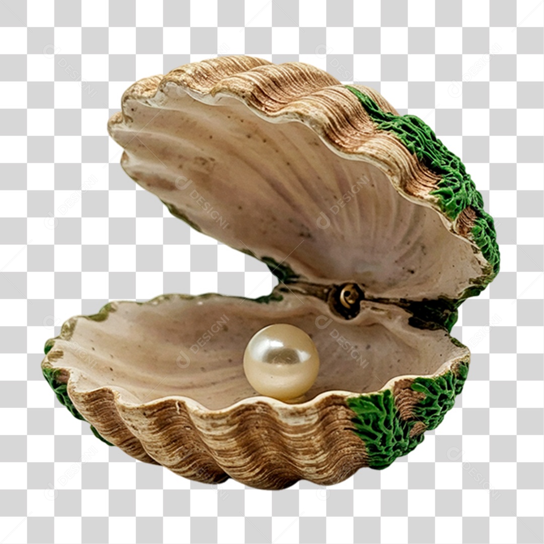 Pérola Concha de Enfeite PNG Transparente
