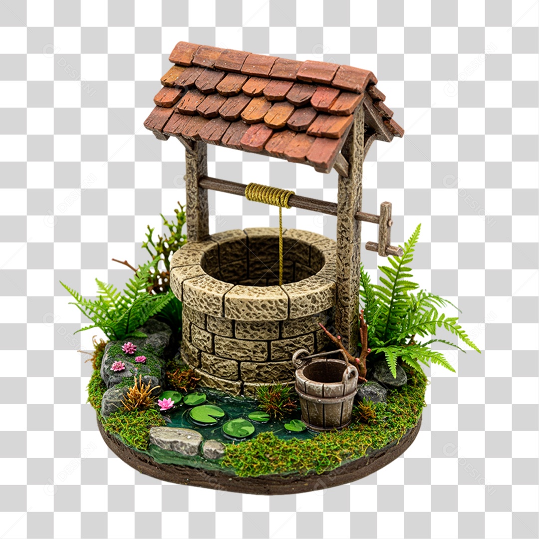 Poço de Enfeite PNG Transparente