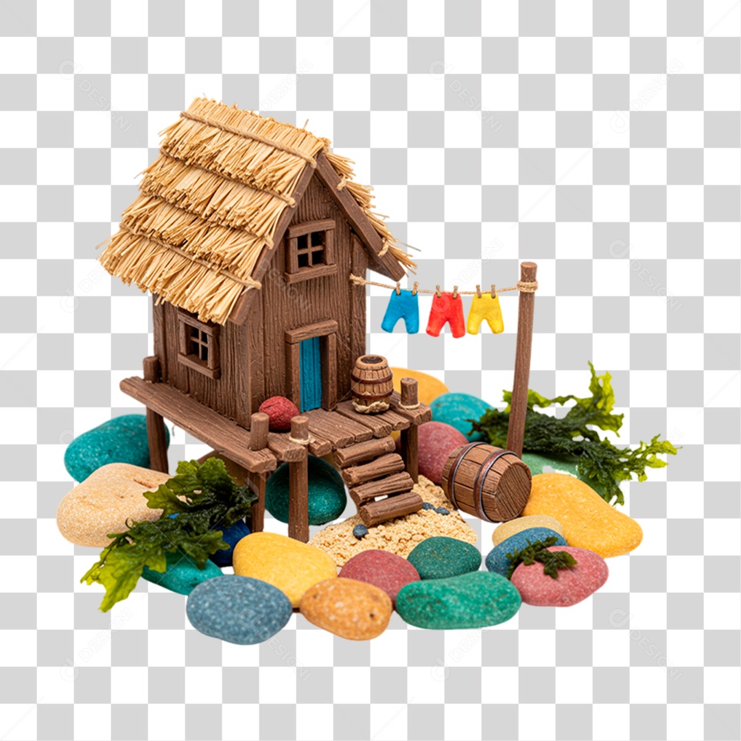 Casa na Praia de Enfeite PNG Transparente